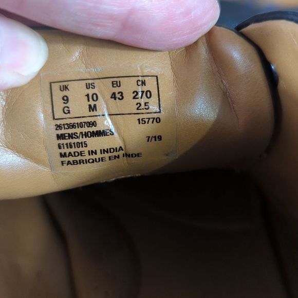 COLLECTION by Clark's Chelsea Ankle Boots Black Leather Men's Size 10 Blue Laces - Picture 12 of 12